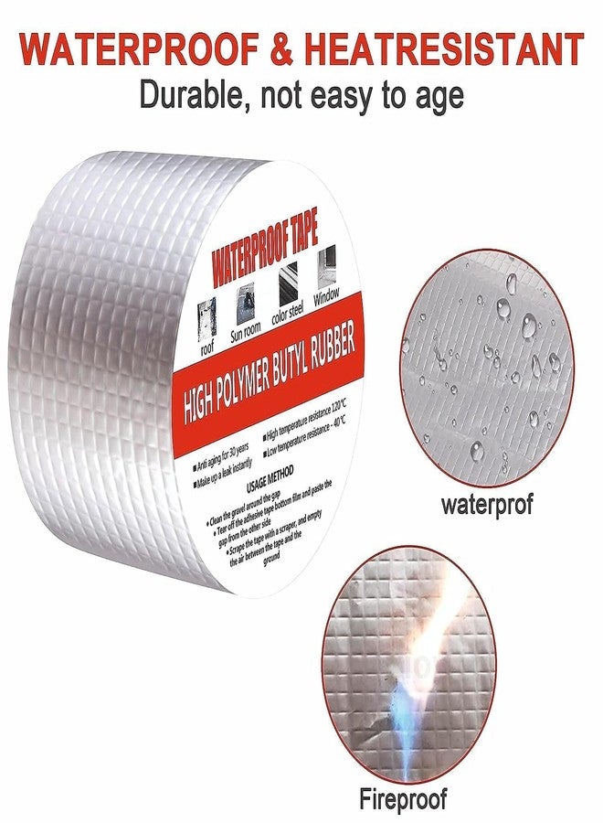 Eloxee Super Strong Adhesive Waterproof Permanent Repair Aluminum Butyl Tape Rubber Foil Suitable for Roof Leak, surface Crack, Window Sill Gap, Boat Sealing, Home Renovation (1, 5 CM) - Image 5